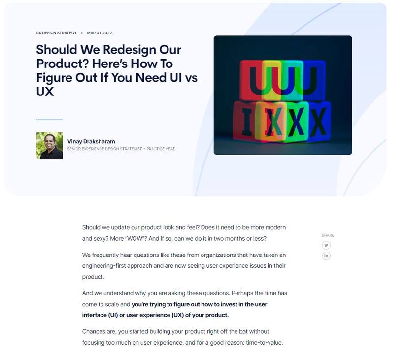 Product redesign article