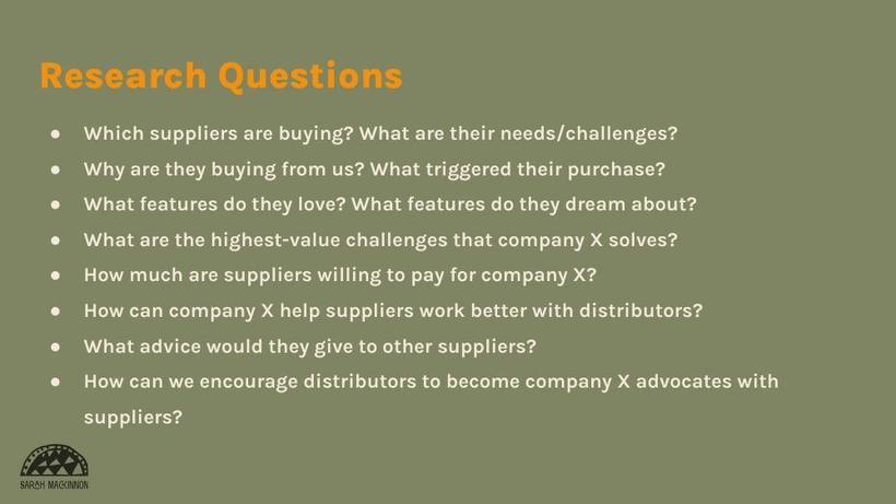 Supplier buying process research